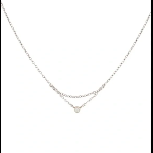 Catbird Rose Gold Chained to My Heart Necklace with Diamond 14k - Picture 3 of 4